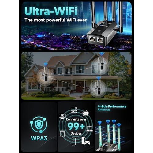 2026 New WiFi Extender Mesh WiFi 15X Faster Access Point, Easy Setup