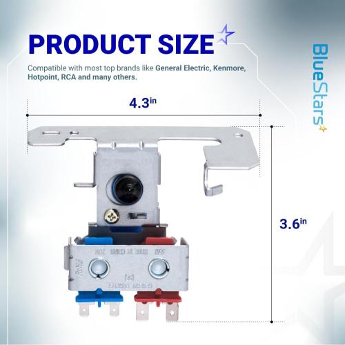 BlueStars Upgraded WR57X10051 Refrigerator Dual Inlet Water Valve - Compatible with G.E, Hotpoint & Kenmore Refrigerators - Replaces WR57X10040 AP3672839 PS901314 IMV513 WR2X10105