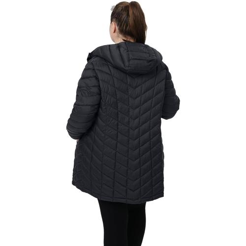 HHE Plus Size Packable Puffer Jacket,Women's Water-Resistant Lightweight Hooded Winter Coat (Exclusively for Plus Size) 2 Xl