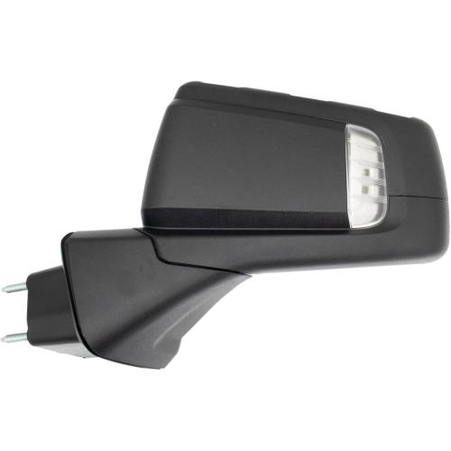 TRQ Driver Side Power Heated Manual Folding Mirror with Utility Spotlight Textured Black Compatible with 2019-2023 Chevrolet Silverado 1500 2022 Silverado 1500 LTD GM1320680