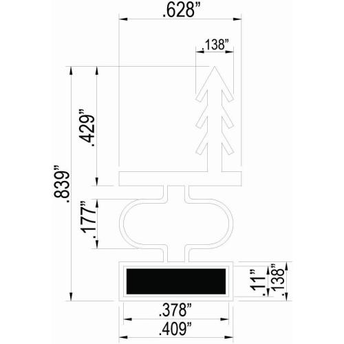 TMH Magnetic Weather Stripping Door Seal for Metal Doors - Kerf Door Seal Kit, 36 x 84 - Black Weather Stripping for Doors.