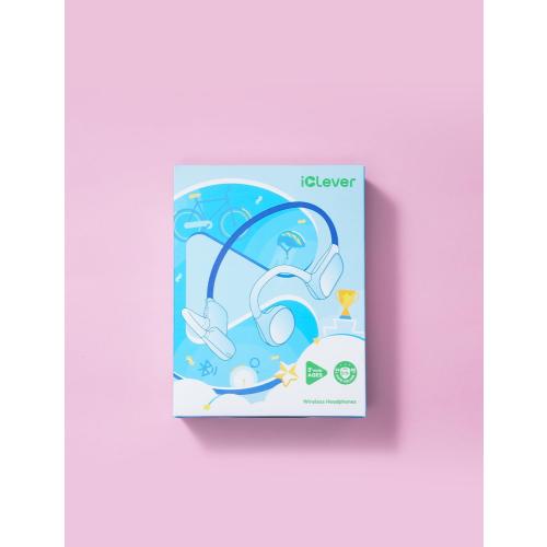 iClever Kids Headphones, Bluetooth 5.4 Air Conduction Open Ear Headphones, Safe Volume 74&85 dBA, Clear Audio, 360° Bending, Ultra-Light Comfortable Kids Wireless Headphones for iPad/Travel/Sports