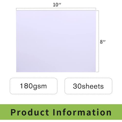 LUNARM 30 Sheets Photo Paper, 8x10 Glossy Paper Photo for Dye Ink Printer, 180gsm Inkjet Printing Photo Paper Clear Image for Photo Album DIY Party Camping Festival Record