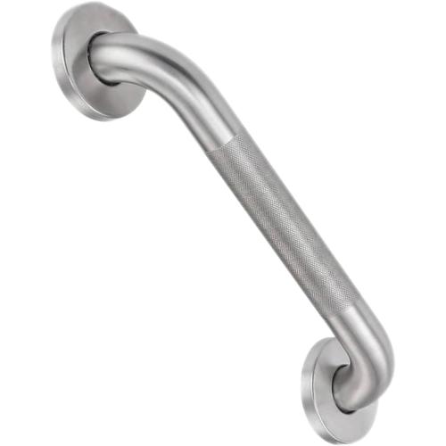 Grab Bars for Shower 12 Inch Bathroom Safety Bars for Seniors | 1.25'' Diameter; Heavy Duty 304 Stainless Steel; Non-Slip Knurled Grip; Brushed Nickel Metal; Wall Mounted; 500lbs Capacity