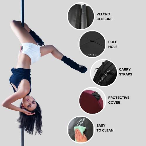 Pole Tribe Pole Dance Mats, 3.6 Thick, 5ft Wide Pole Crash Mats, Specialized Fall Safety Padding Made for Pole