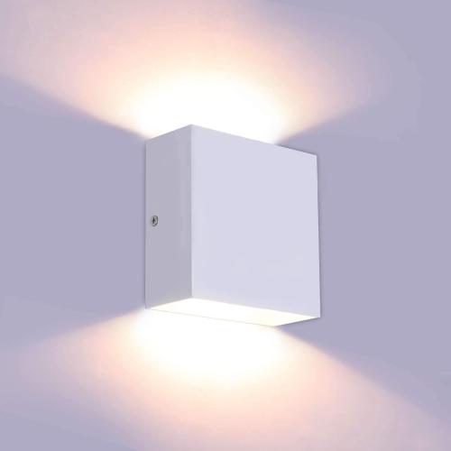 Lightess Modern Wall Sconce Dimmable 10W Hardwired, Up Down Wall Mount Lights Indoor Mini Metal LED Wall Lamp for Living Room Bedroom Hallway Decor, Warm White, O1181TP