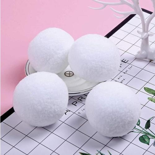 Supoice 80 Pack Snowballs Indoor 2 Inch Large Snow Fight Balls Christmas & Winter Holiday Realistic Fake Snow Toys for Indoor, Outdoor Snow Fight, Toss Game