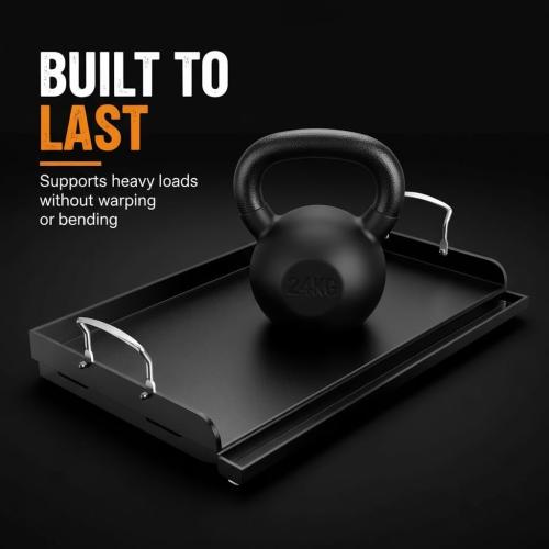 Cast Iron Griddle for Gas Grill, 25 x 16 Nonstick Flat Top Grill Griddle Plate, No Seasoning Required, Heavy Duty Outdoor BBQ Griddle with Grease Drain for Camping, Tailgating and Backyard Cooking
