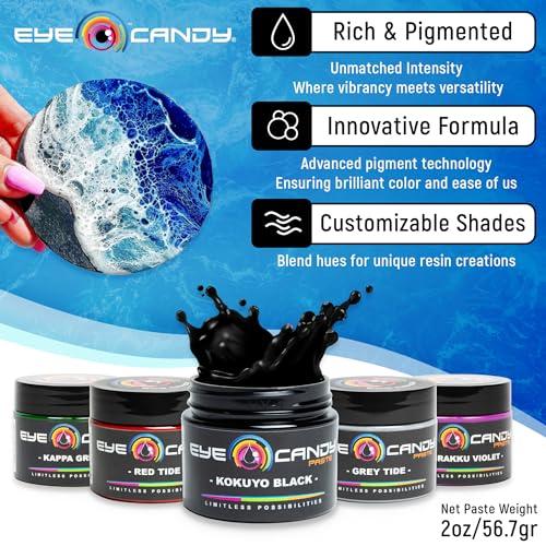 Eye Candy Black Resin Pigment Paste Kokuyo Black (2 oz Paste) | Highly Pigmented, Ultra-Fine, Versatile for Multiple Epoxy Resin Applications, and Customizable Colors