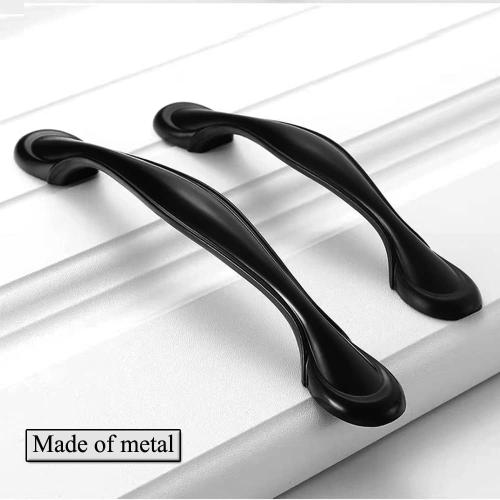 30 Pack Kitchen Cabinet Handles Black Metal Stainless Steel Kitchen Drawer Pulls Cupboard Handles Cabinet Hardware Cabinet Pulls -3-3/4 ”(96mm) Hole Center