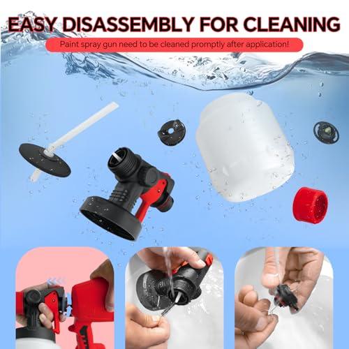 Paint Sprayer for Milwaukee 18V Li-ion Battery, HVLP Electric Paint Gun Tools, 3 Size Nozzles Cordless Sprayer Gun for Countless Painting Fence Walls Cars Chairs Door(No Battery)