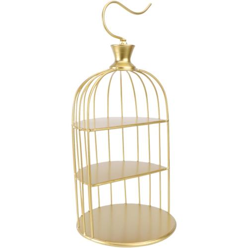 3 Tier Metal Bird Cage Cupcake Cake Stand, Dessert Display for Wedding, Party, Birthday, Baby Shower Celebrations, Home Decoration
