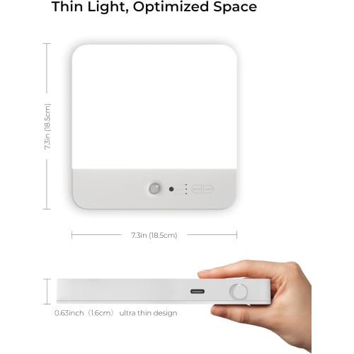 FULEN Motion Sensor Ceiling Light Fixture, Cordless Closet Light Battery Operated, Rechargeable Magnetic Mount LED Shower Light for Bathroom,Stairs,Garage,Hallway,3 Color Temperatures,Remote Control