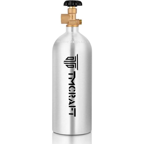 15 Cu.Ft DOT Nitrogen Cylinder, Aluminum Alloy, CGA-580 Valve | High-Strength Aluminum Alloy 6061-T6, Safety Certified with DOT, Brushed Surface with Production Fresh Date (Ships Empty)