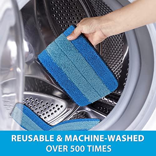 MR. SCRUB 6 Pack Microfiber Cleaning Pads for Bona Mop, Safe for Hardwood and Hard-Surface Floors, Reusable Microfiber Mop Pads for 18 Inch Mop, No Residue, Super-Absorbent, Over 500 Machine Washes