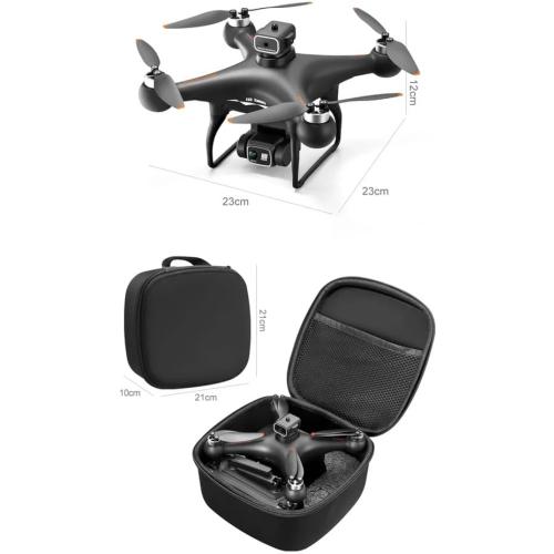 UAV Drone with Camera MAX Drone Professional 8K Dual Camera Optical Flow Brushless 360° Obstacle Avoidance WIFI FPV,Black