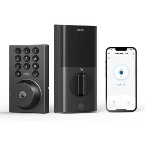 eufy Security Smart Lock C30, Keyless Entry Door Lock, Built-in WiFi Keypad Deadbolt for Front Door, No Bridge Required, Easy Installation, App Remote Control, Reliable Power, BHMA Grade 3