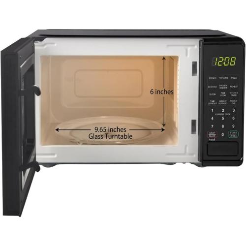 Mainstays 0.7 ft. Countertop Microwave Oven, 700 Watts, Black(Black)