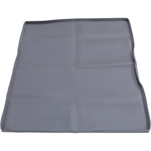 Washer Dryer Top Mat, Non Slip Silicone Washing Machine Top Protector Cover with Secure Bottom, for Laundry Room (Gray)
