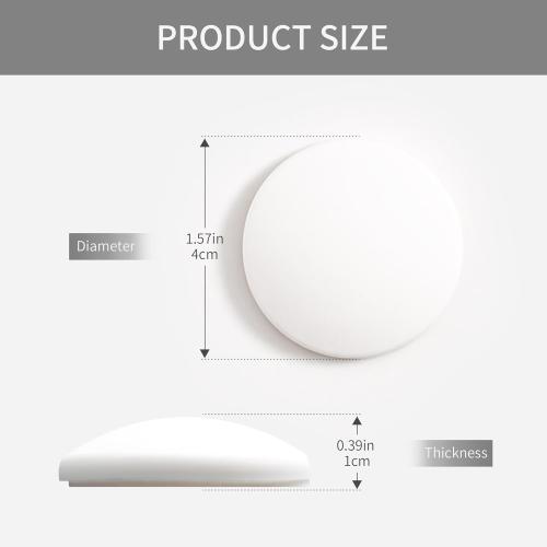 Door Stoppers - 1.57 White Door Stoppers for Wall (12 Pack), with Heavy-Duty Adhesive - Wall Protector & Shock-Absorbent Protectors from Door Knobs - Prevents Scratches on Walls & Doors