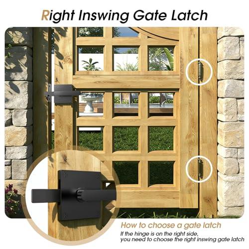 Double Sided Gate Latch, Heavy Duty Gate Latch for Wooden Fence