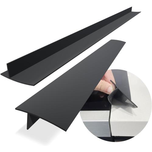 KindGa Silicone Stove Counter Gap Cover - 25 Inch Gap Filler 2 Pack Black