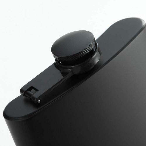 Hip Flask for Liquor Matte Black 8 Oz Stainless Steel Leakproof with Funnel, Great Gift Idea Flask