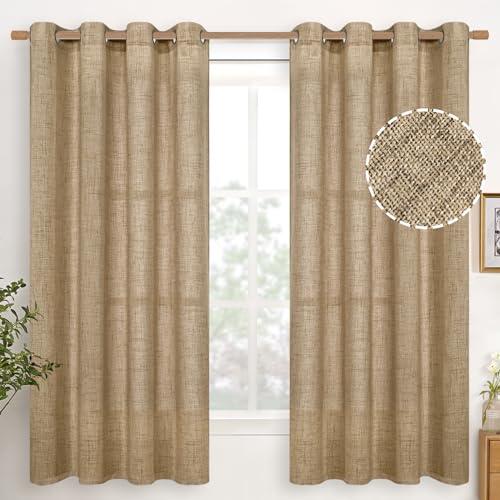 curtains for living room or bedrooms 2 panels gold color