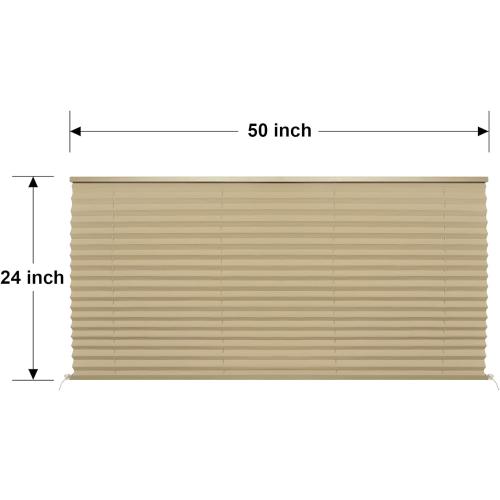 RV Blinds for Camper Window, RV Shades Window Pleated Shades,Camper Blinds for Travel Trailer Motor Coach Motorhome-50 W x 24 L
