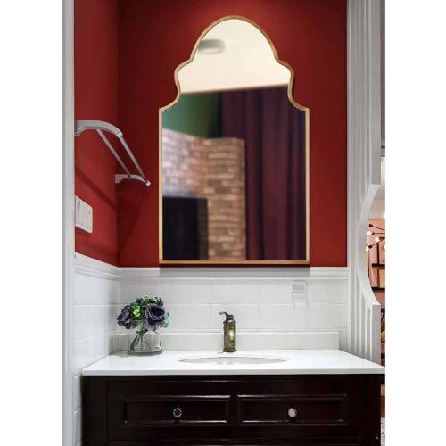 Size 70 x100 cm Mirror Simple Bathroom Mirror Bedroom Vanity Mirror Special-Shaped Makeup Mirror Bathroom Wall-Mounted Mirror Retro Entrance Mirror (Color : A Size : 70 * 100CM)