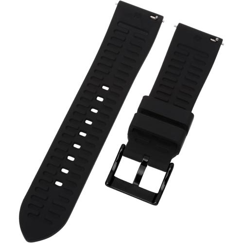 Silicone Watch Band for Men - Black Quick Release Watch Band for Women Soft - Waterproof Smart Watch Bracelet Clasp - Correa de Silicona para Reloj Replacement - 18mm 19mm 20mm 21mm 22mm 24mm
