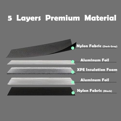 Magnetic Insulated Front Door Window Covers (Pair) for 2015-2026 Ford Transit Medium and High Roof Vans, Blackout Privacy Sun Shades for Stealth Camping – Dark Gray