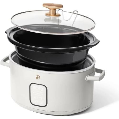 Beautiful 6 Quart Programmable Slow Cooker, Drew Barrymore (White Icing)