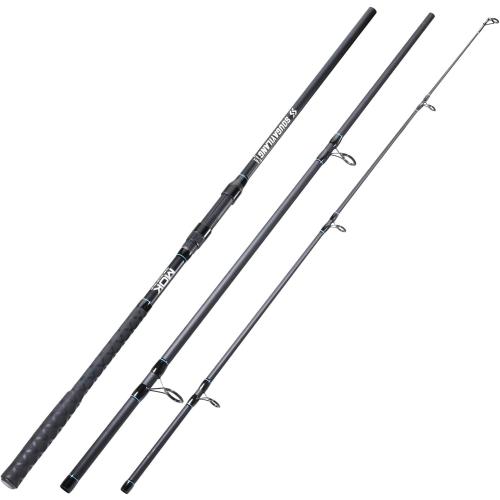 Sougayilang Spinning Fishing Rod, 3-Piece, Carbon Catfish Rod with EVA Comfortable Handle for Catfish and Carp Fishing, Medium/Heavy Power, 9'0/10'0/11'0 (11'0)