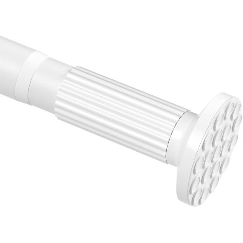 Tension Curtain Rod 51-148inches,White Heavy Duty Curtain Rods No Drilling,Shower Curtain Rods Spring Tension Long Outdoor Curtain Rod for Bathroom,Patio