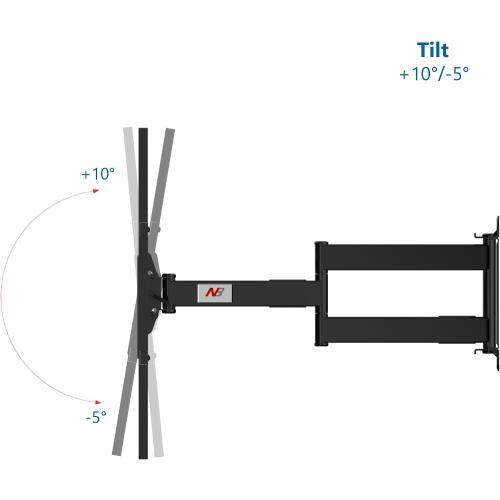 NB North Bayou Heavy Duty TV Wall Mount Double Arms Articulating Swivel TV Bracket for Most 75”-110 inch LED LCD OLED TVs VESA Compatible Hold up to 200 lbs Wall Bracket SP5