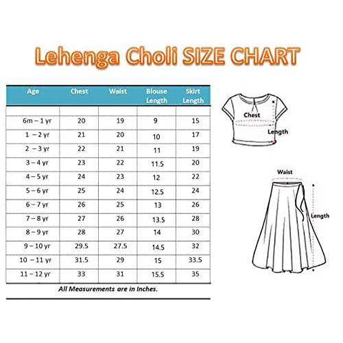 Tissue Silk & Chanderi Fabric Short Sleeve Party Wear Lehenga Choli for Girls & Kids (Color-Yellow & Hot Pink)