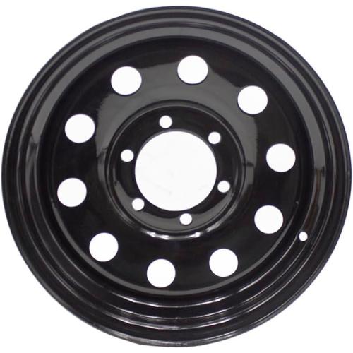 Black 16x6 Trailer Rim Wheel 6 Lug Holes On 5.5 6x5.5 16 inch 16 X 6 X 5.5 Bolt Circle Steel Equipment Trailer Rim Wheel
