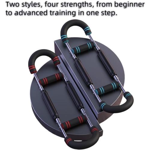 Black and Red Twister Arm Exerciser,80-110lb Adjustable Spring Workout Bar, Forearm Triceps Chest Enhanced Exercise Strengthener,Portable Home Fitness Equipment, Detachable Design Fitness Anywhere