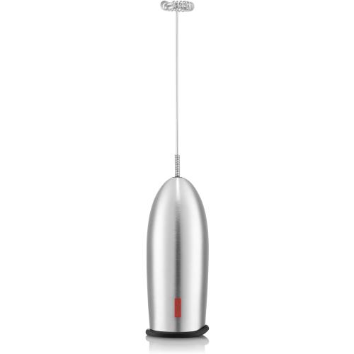 Bodum Schiuma Battery Operated Milk Frother for Coffee, Lattes, Hot Chocolate, Mocha, Cappuccino, Polished Stainless Steel