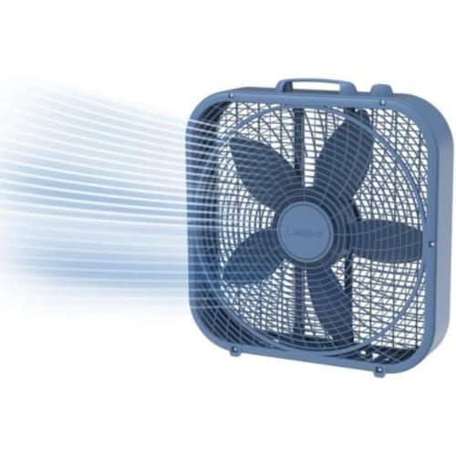 Laskoo Cool Colors 20 3-Speed Energy Efficient Box Fan, Laguna Blue, B20312