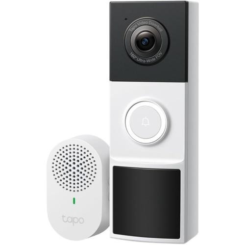 Tapo 2K Wireless Smart Video Doorbell w/Chime, 160° Ultra-Wide View, D210