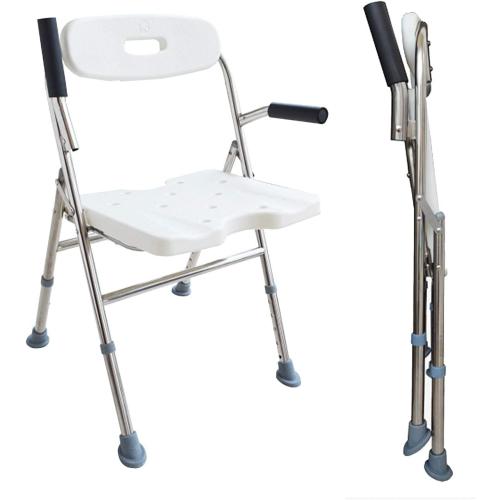 Elderly Assis Medical Shower Bath Seat Adjustable Shower Chair Portable Bath Seat Shower Chair Seat Bench for Seniors Disabled Injured with Handle
