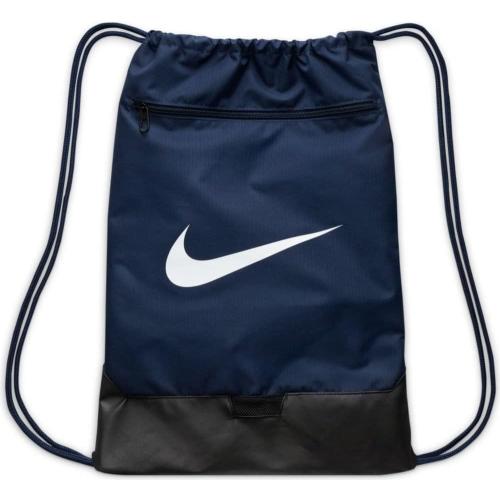 Nike Brasilia 9.5 Training Gym Sack, Midnight Navy/Black/White, Medium