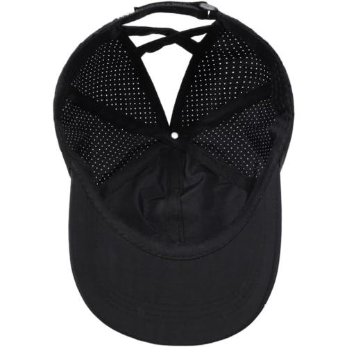Womens Criss Cross Ponytail Hat Quick Drying Baseball Cap Sun Hats UV Protection Sport Cap