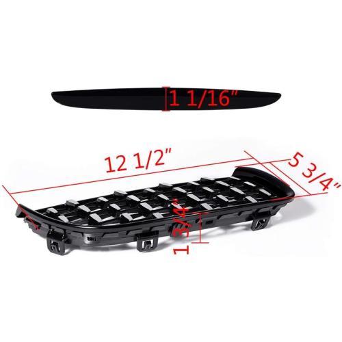 AstraDepot Glossy Black Front Hood Kidney Grille Grill Diamond Meteor Style Compatible with BMW E90/E91 Sedan Wagon 2005-2008