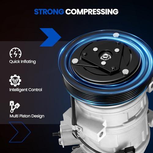 158334 Air Conditioning A/C Compressor with Clutch Compatible with Acura MDX ZDX 2010-2013 3.7L V6, Compatible with Honda Odyssey 2008-2017, for Pilot 08-15, for Ridgeline 09-14 3.5L V6 GAS