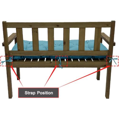 Srutirbo Indoor Outdoor Bench Cushion, Waterproof Swing Cushion Seat Chair Replacement Pads Pillow for Lounger Garden Furniture Patio Metal Wooden (Blue, 47 * 20inch)