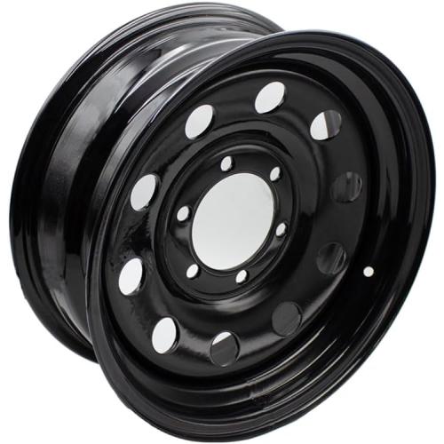 Black 16x6 Trailer Rim Wheel 6 Lug Holes On 5.5 6x5.5 16 inch 16 X 6 X 5.5 Bolt Circle Steel Equipment Trailer Rim Wheel