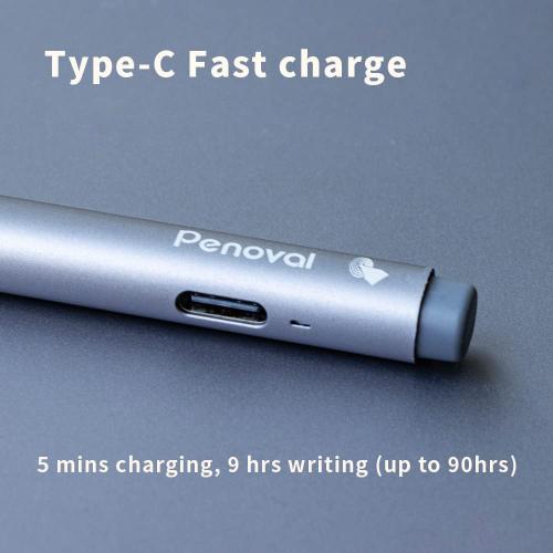 Penoval USI Stylus Pen for Chromebooks - 4096 Levels Pressure, Tail Eraser, Spare Tip